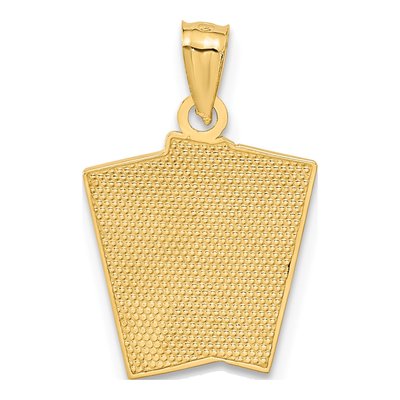 14K Yellow Gold Ace of Hearts Spades Pendant – view 4