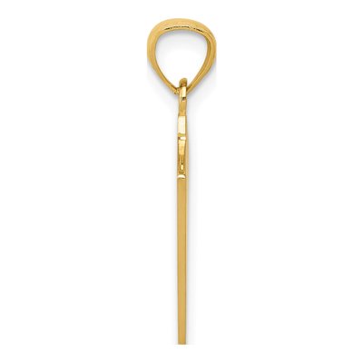 14K Yellow Gold Ace King of Hearts Cards Pendant – view 3