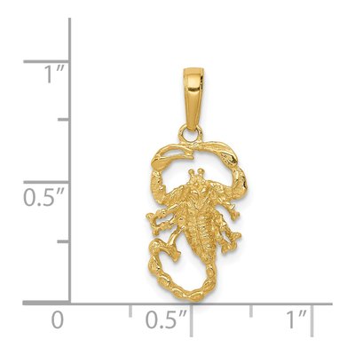 14K Yellow Gold Scorpion Pendant – view 5