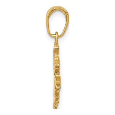 14K Yellow Gold Snowflake Pendant – view 3