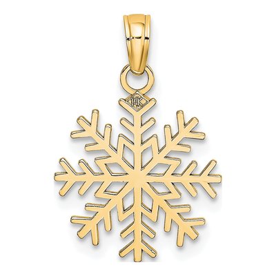 14K Yellow Gold Snowflake Pendant – view 4