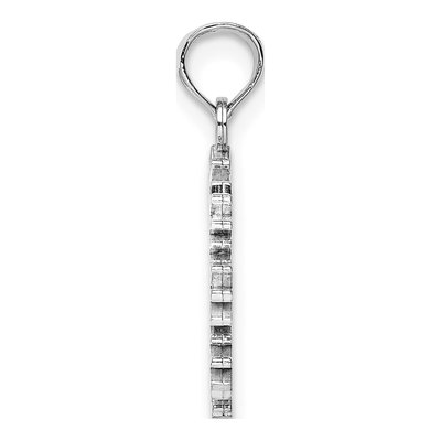 14K White Gold Snowflake Pendant – view 3