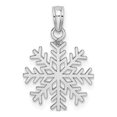 14K White Gold Snowflake Pendant – view 4