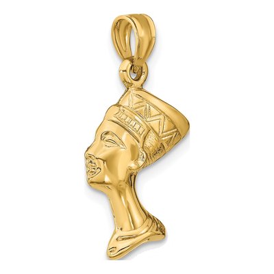 14K Yellow Gold 3-D Nefertiti Pendant – view 5