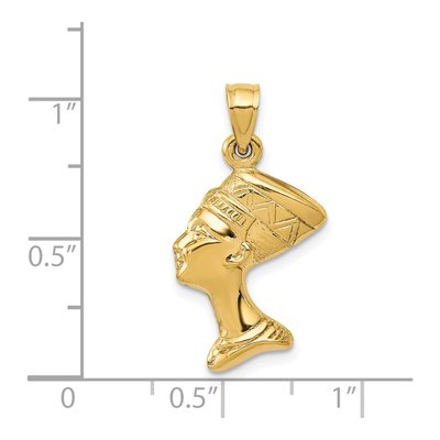 14K Yellow Gold 3-D Nefertiti Pendant – view 6