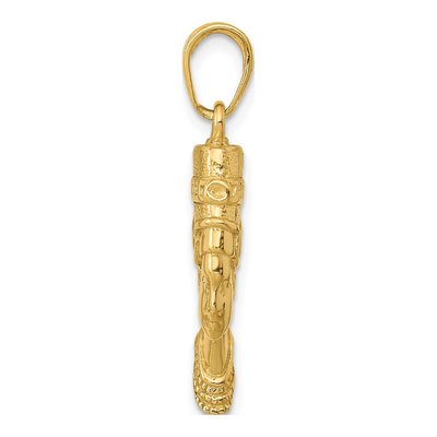 14K Yellow Gold 3-D Nefertiti Pendant – view 3