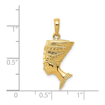 14K Yellow Gold 3-D Nefertiti Pendant – view 6