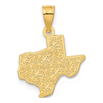 14K Yellow Gold Texas Map Pendant – view 4