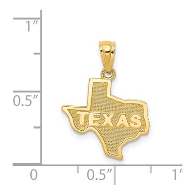 14K Yellow Gold Texas Map Pendant – view 5