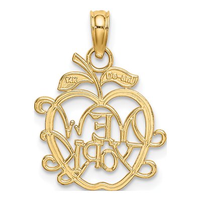 14K Yellow Gold YORK Apple Pendant – view 4