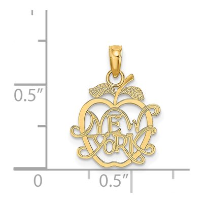 14K Yellow Gold YORK Apple Pendant – view 5
