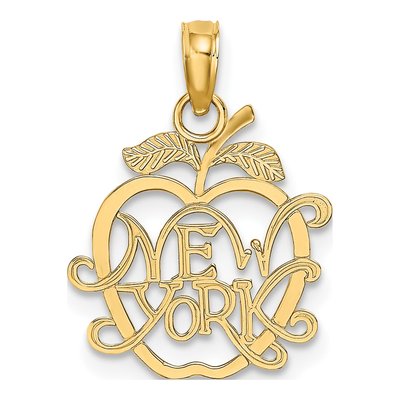 14K Yellow Gold YORK Apple Pendant