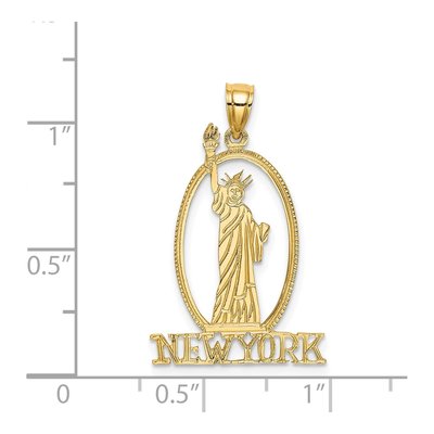 14K Yellow Gold YORK Statue of Liberty Charm – view 5