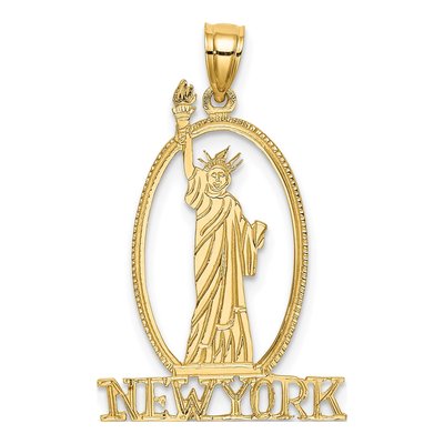 14K Yellow Gold YORK Statue of Liberty Charm