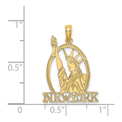 14K Yellow Gold YORK Statue of Liberty Charm – view 5