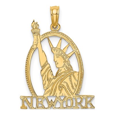14K Yellow Gold YORK Statue of Liberty Charm