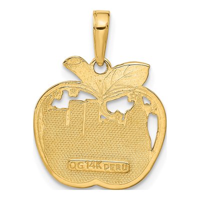 14K Yellow Gold NYC Skyline Apple Pendant – view 4