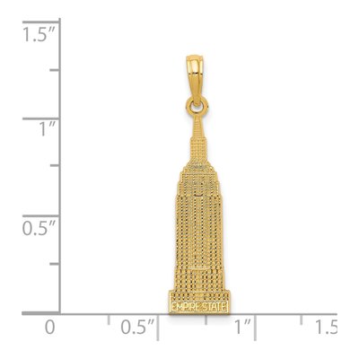 14K Yellow Gold Empire State Building Pendant – view 5