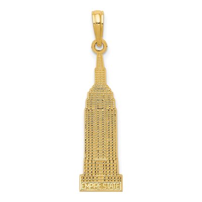 14K Yellow Gold Empire State Building Pendant