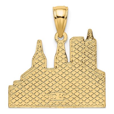 14K Yellow Gold NYC Skyline Taxi Pendant – view 4