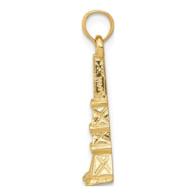 14K Yellow Gold Eiffel Tower Pendant – view 3