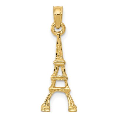 14K Yellow Gold Eiffel Tower Pendant