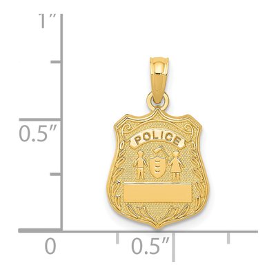 14K Yellow Gold Police Badge Pendant – view 5