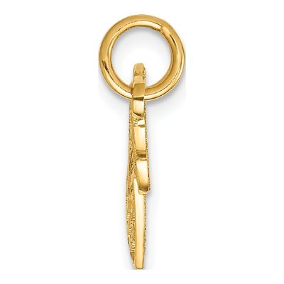 14K Yellow Gold Key Heart 2-Piece Charm – view 3