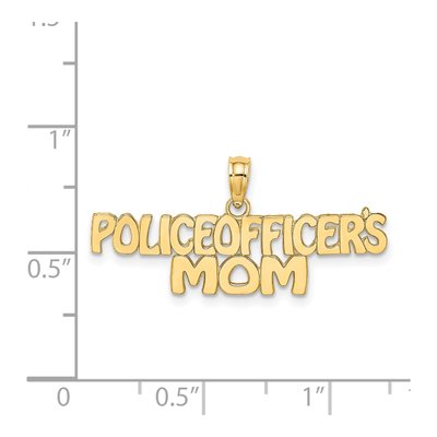 14K Yellow Gold Police Officer's Mom Charm – view 4