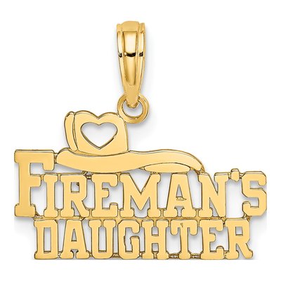 14K Yellow Gold Fireman's Daughter Pendant