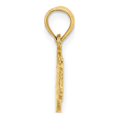 14K Yellow Gold Fire Truck Pendant – view 3