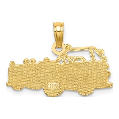 14K Yellow Gold Fire Truck Pendant – view 4