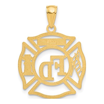 14K Yellow Gold Shield Pendant – view 4