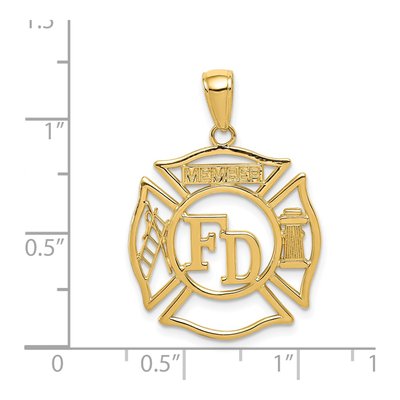 14K Yellow Gold Shield Pendant – view 5