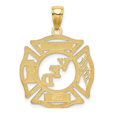 14K Yellow Gold VFD AUX Shield Charm – view 4