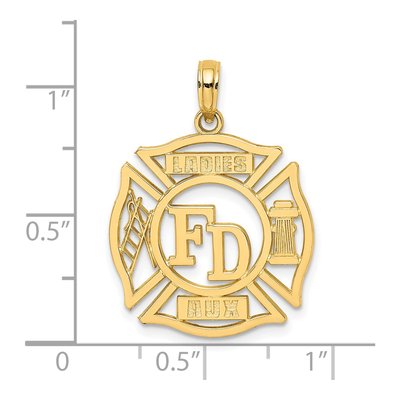 14K Yellow Gold Shield Pendant – view 4