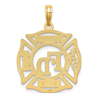 14K Yellow Gold Shield Pendant – view 5