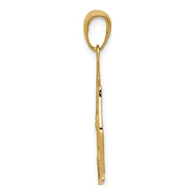 14K Yellow Gold Fireman Shield Pendant – view 3