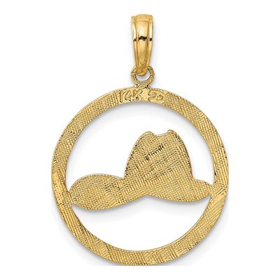 14K Yellow Gold Fireman Helmet Pendant – view 5