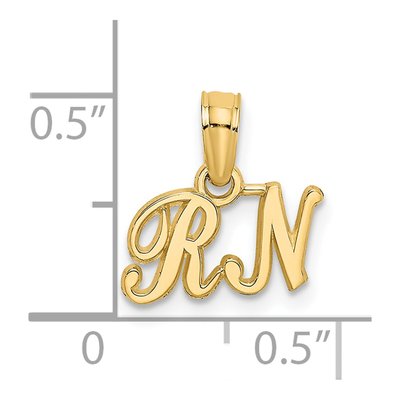 14K Yellow Gold R.N Charm – view 4