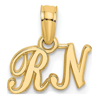 14K Yellow Gold R.N Charm