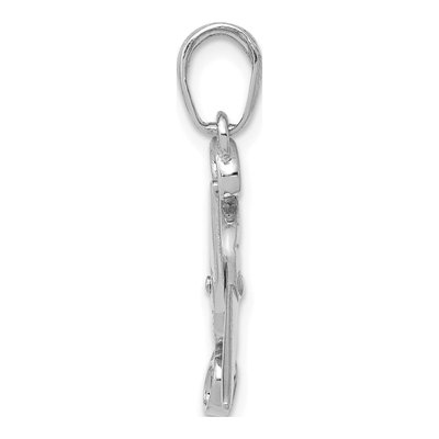 14K White Gold 3-D Moveable Scissors Pendant – view 3