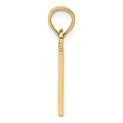 14K Yellow Gold Teacher Number 1 Pendant – view 3
