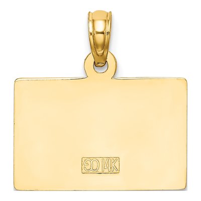 14K Yellow Gold Teacher Number 1 Pendant – view 4