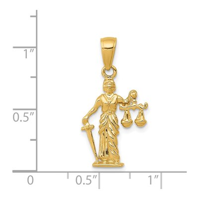 14K Yellow Gold Of Justice Pendant – view 6