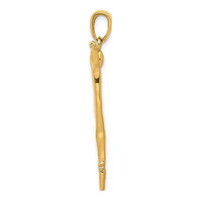 14K Yellow Gold Ballet Dancer Pendant – view 3