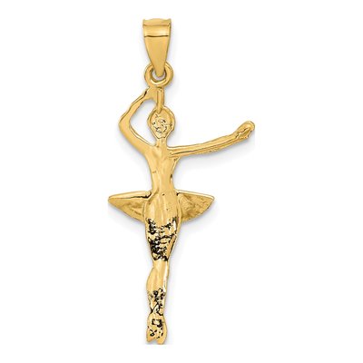 14K Yellow Gold Ballerina Pendant – view 4