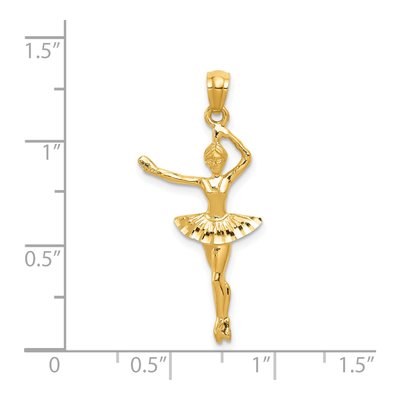 14K Yellow Gold Ballerina Pendant – view 5
