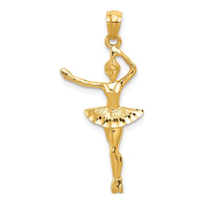 14K Yellow Gold Ballerina Pendant