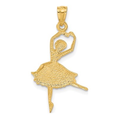 14K Yellow Gold Dancing Ballerina Pendant – view 4